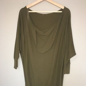 LAmade army green cowl neck dolman tunic L